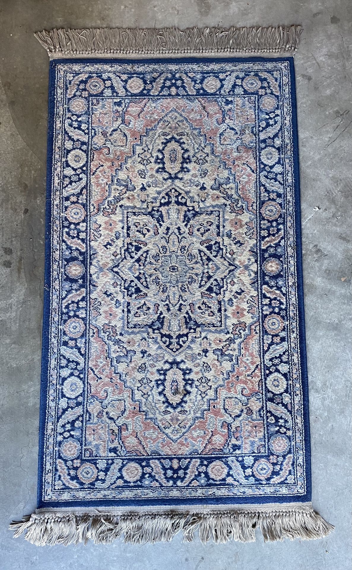 Vintage Authentic Karastan Blue Heriz 748 ~ 2 . 10 X 5 Wool Rug Great Condition