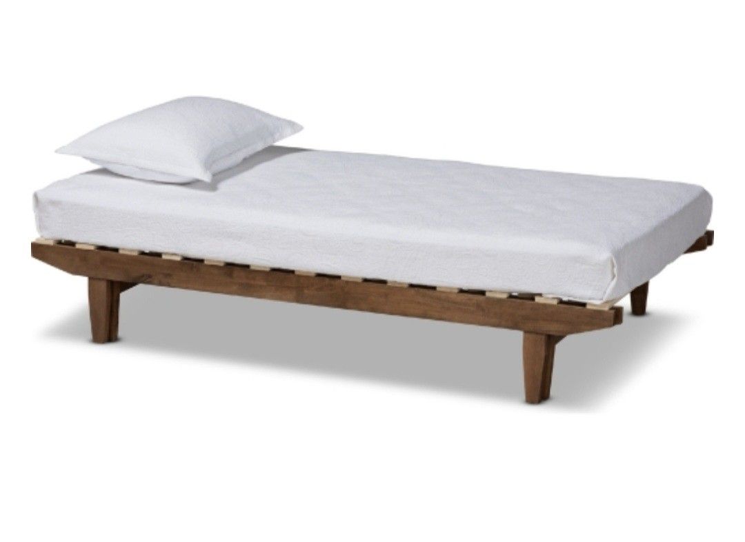 Expandable Twin Size to King Size Bed Frame - Walnut