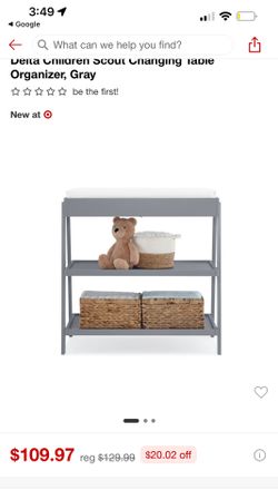 Changing Table With Shelves 
