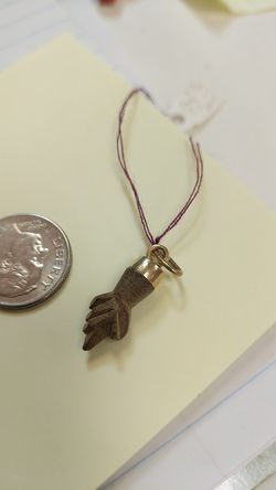 GOLD POWER HANDCARVED PENDANT OR CHARM