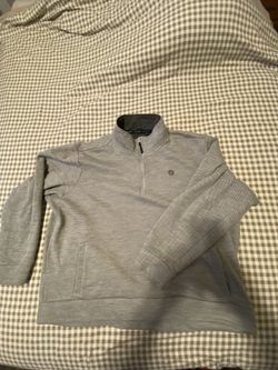 Vintage Grey 1/4 zip long sleeve sweater #golf