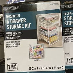 SaleSumo DECORATIVE 5 DRAWER STORAGE KIT