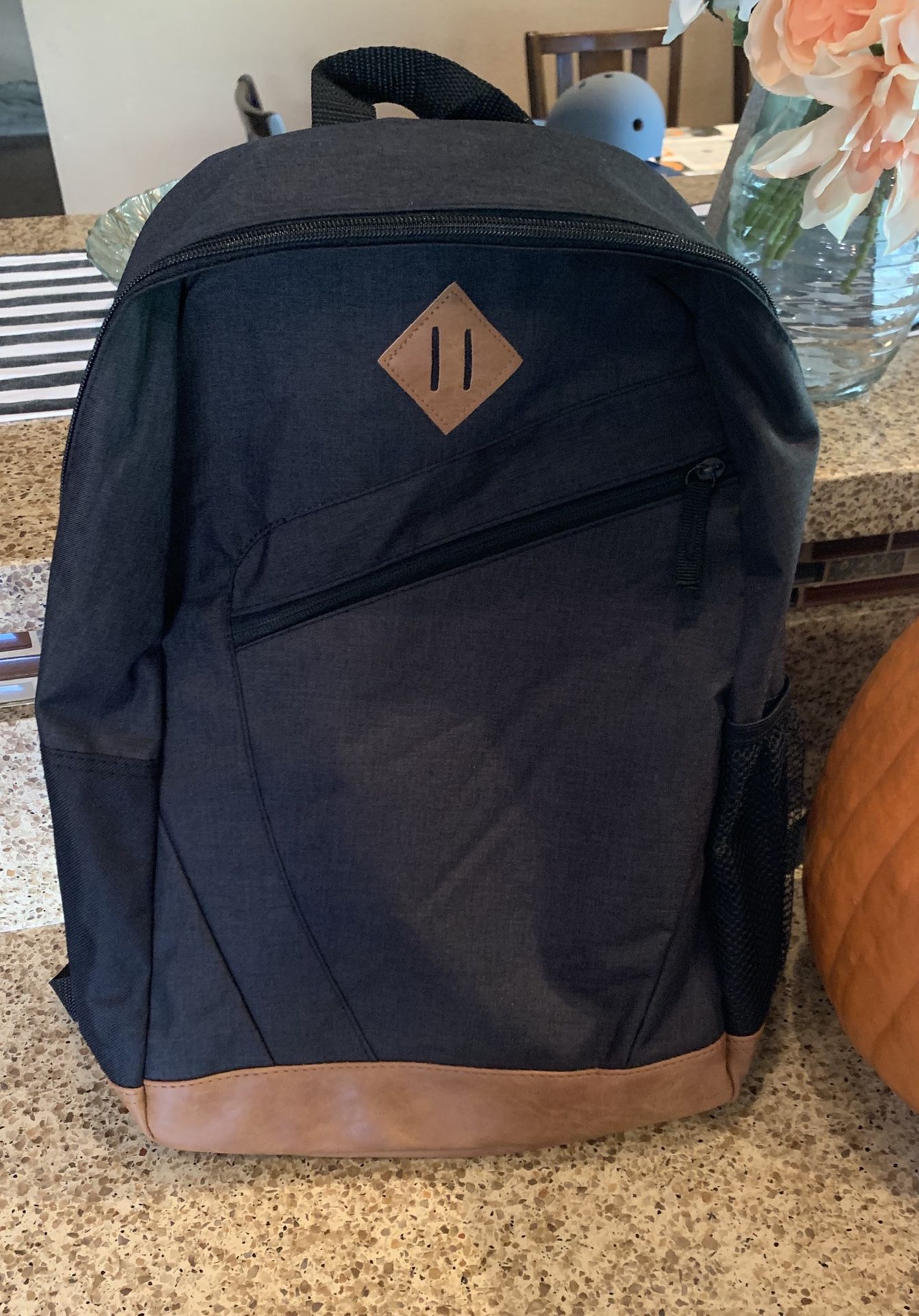 New Black Backpack with Laptop Pocket.
