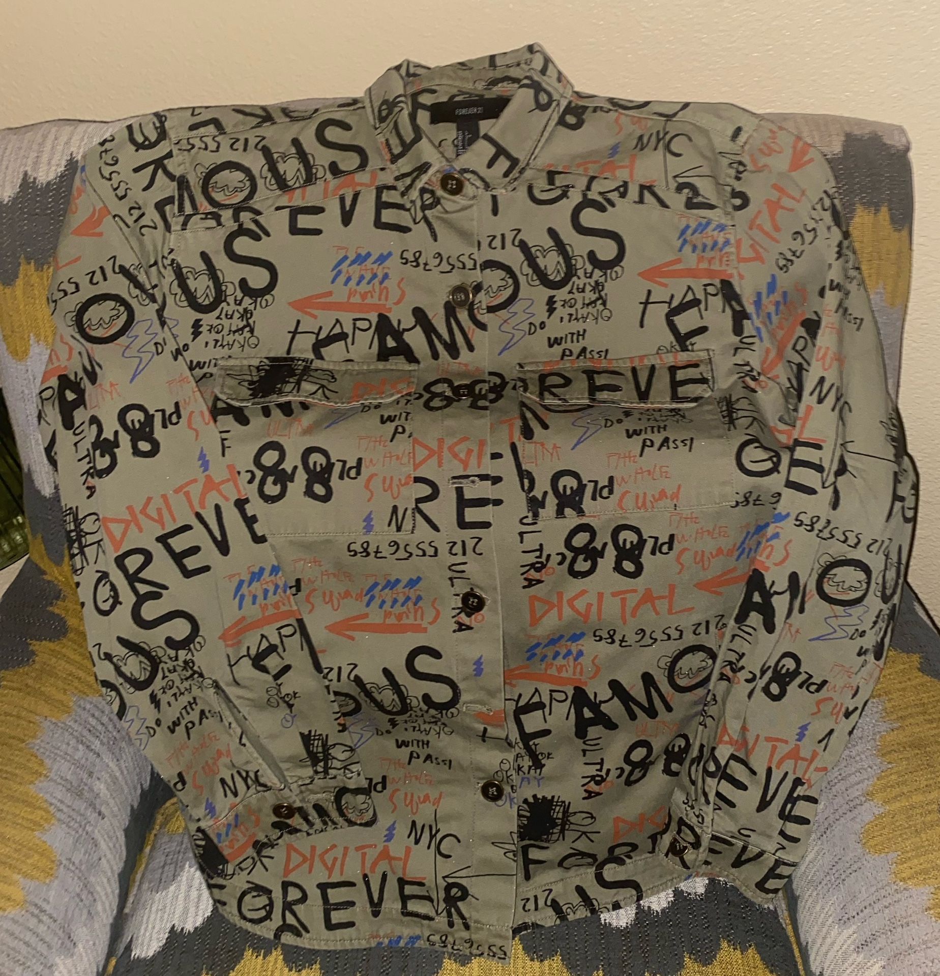 Mens Button Up Shirt Jacket