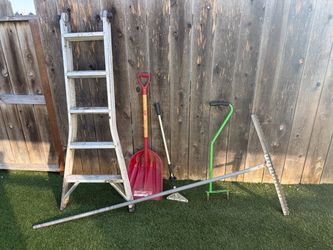 Aluminum Ladder and Tool Lot