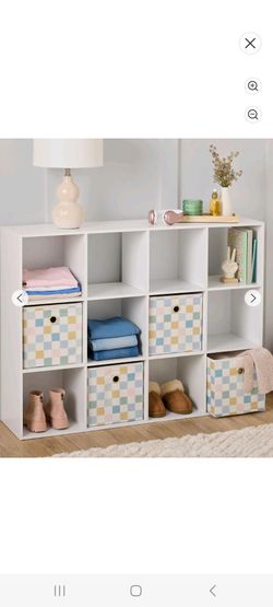 Mainstays 12 Cube Storage Organizer, White