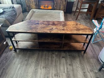 Brown entertainment center