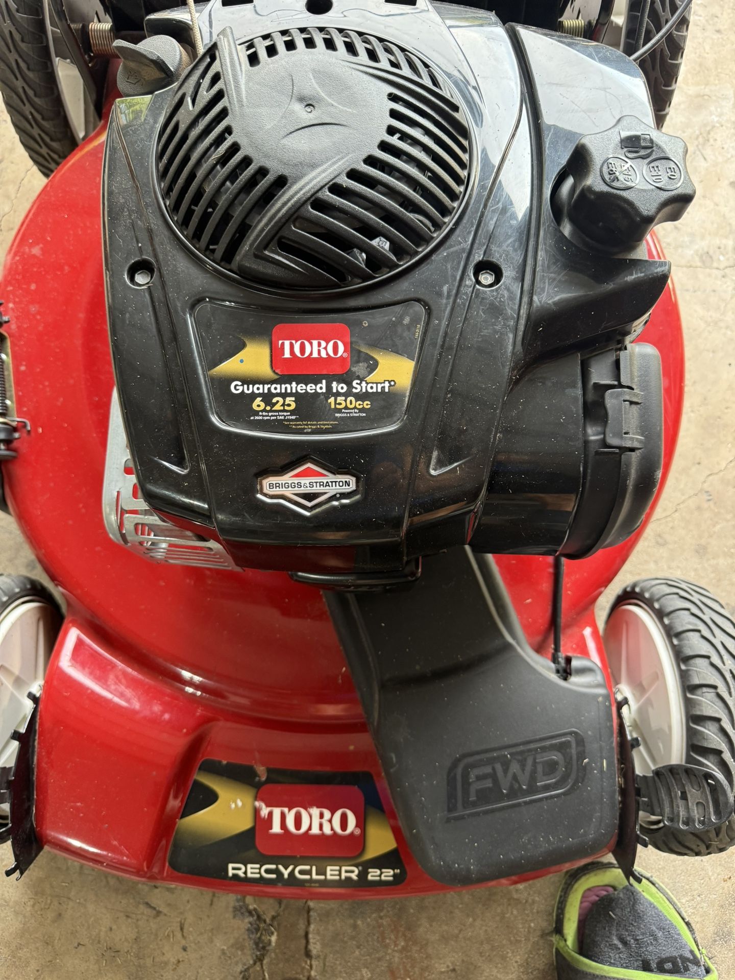 Toro 22” Recycler Self Propelled Lawnmower For Sale