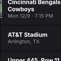 Bengals VS Cowboys Tix