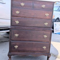 Heavy Wood Dresser In Great Condition 