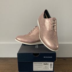 **FOR SALE**BRAND NEW IN BOX Rose Gold Cole Haan Wingtip Oxfords 