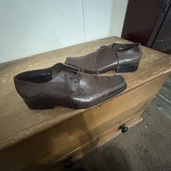 Mat Star Brown Leather Dress Shoes 