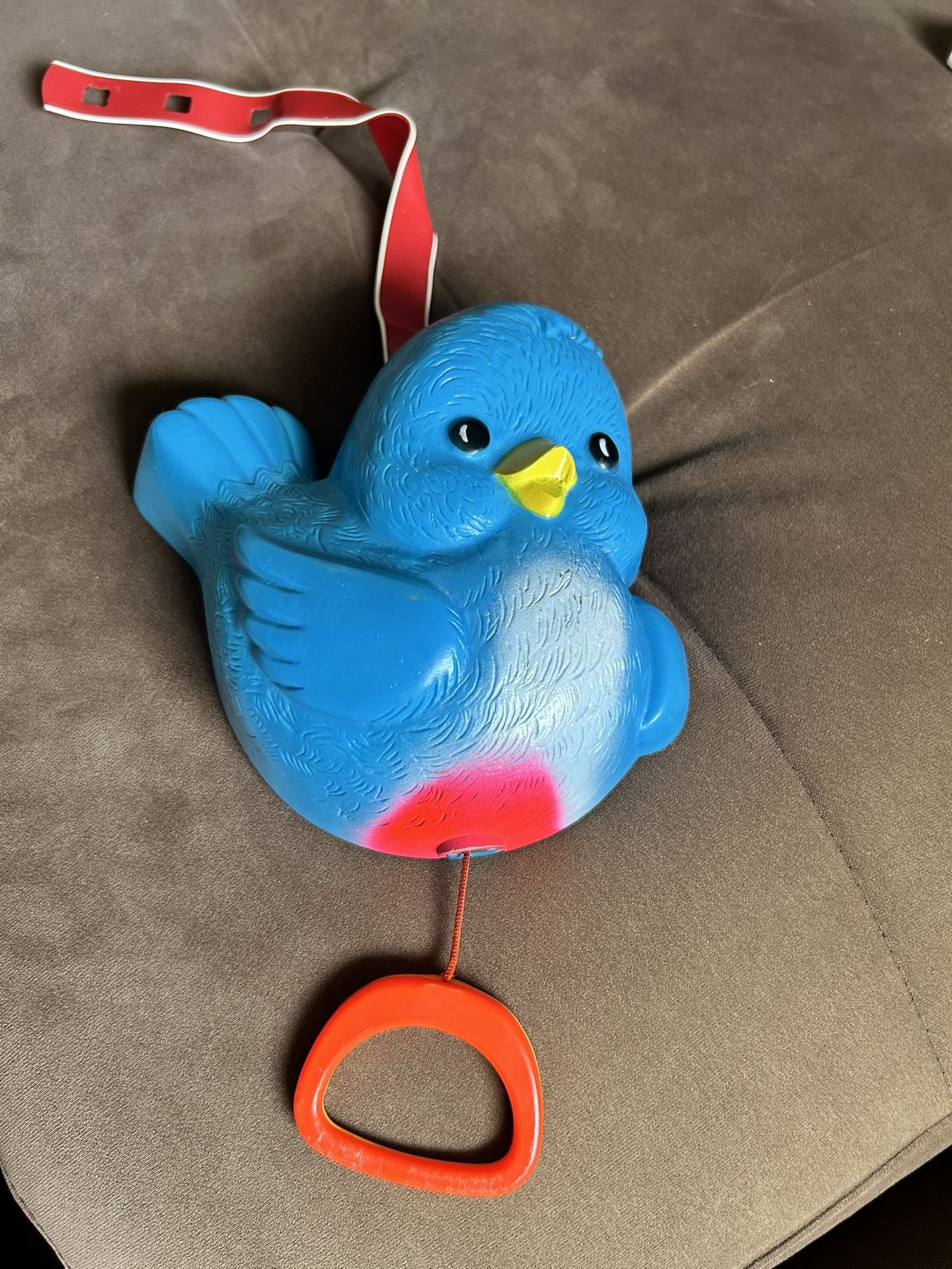 Vintage Fisher Price Bluebird Music Box Pull Toy 1968 Crib 189