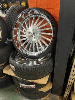 26s 26” 26s 26 inch 2 piece Amani Forged Wheels Rims Tires