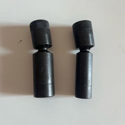Snap-on 3/8” Drive 6-Pt 13/16” & Drive 5/8” Swivel Spark Plug Socket Set