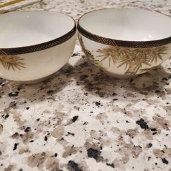 Vintage Japanese Kutani Tea Cups