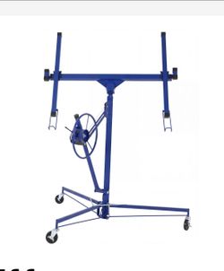 Drywall Lift 11Ft, Heavy Duty Sheetrock Lifter,150LBS Drywall Rolling Lifter Panel,Drywall Lift Panel Hoist Jack with 3 Lockable Wheels and 360° Adjus
