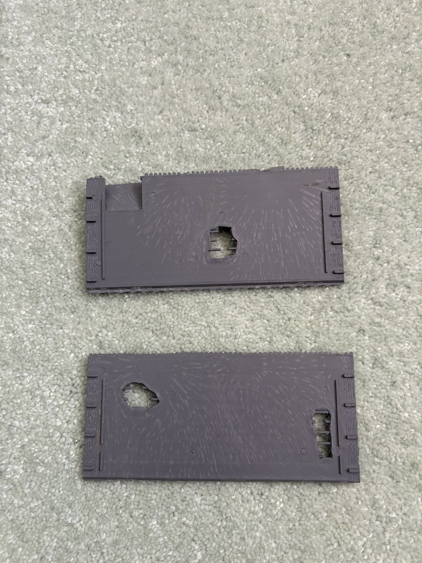 Two Unpainted HO Scale Building Walls, Part Of A Train Set Or Diorama