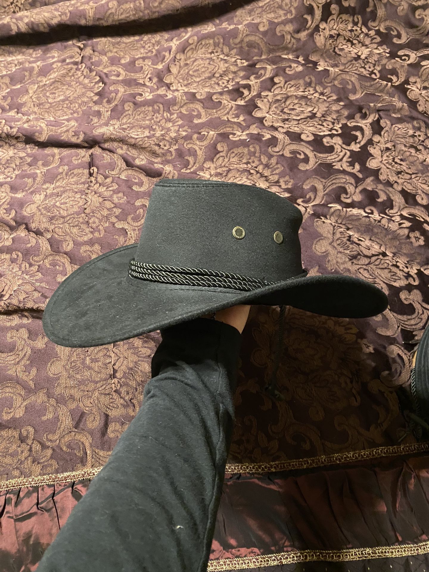 Faux Suede Cowboy Hat