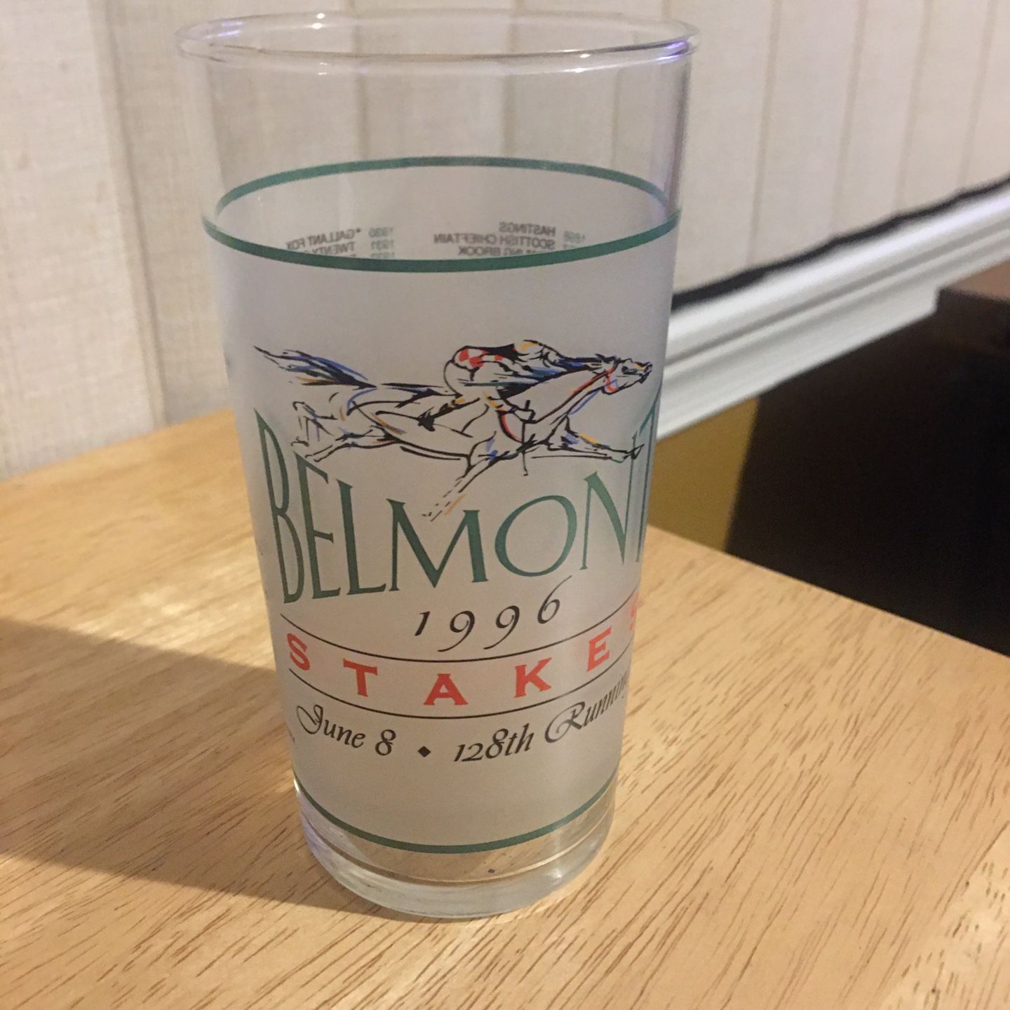 Kentucky Derby And Belmont Stakes Collector Glasses