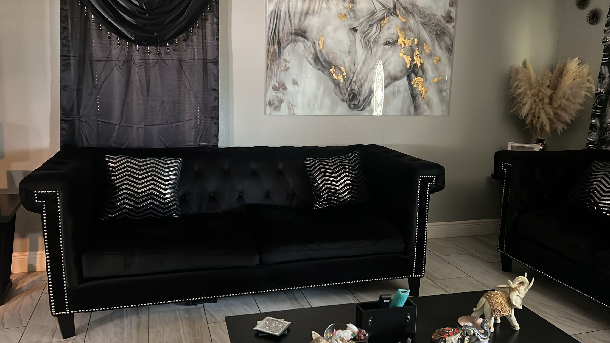 Black couches
