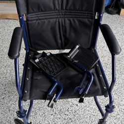 Wheelchair / Transport Chair - Foldable With Foot Rests