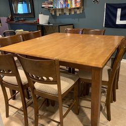 Pub Table With 8 Chairs 