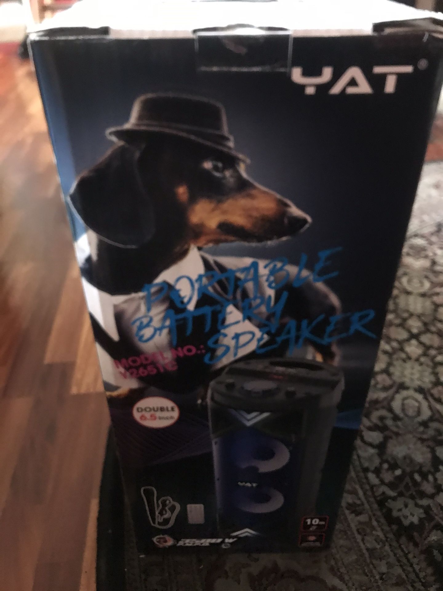 Brand-new never been opened. YAT Portable battery speaker