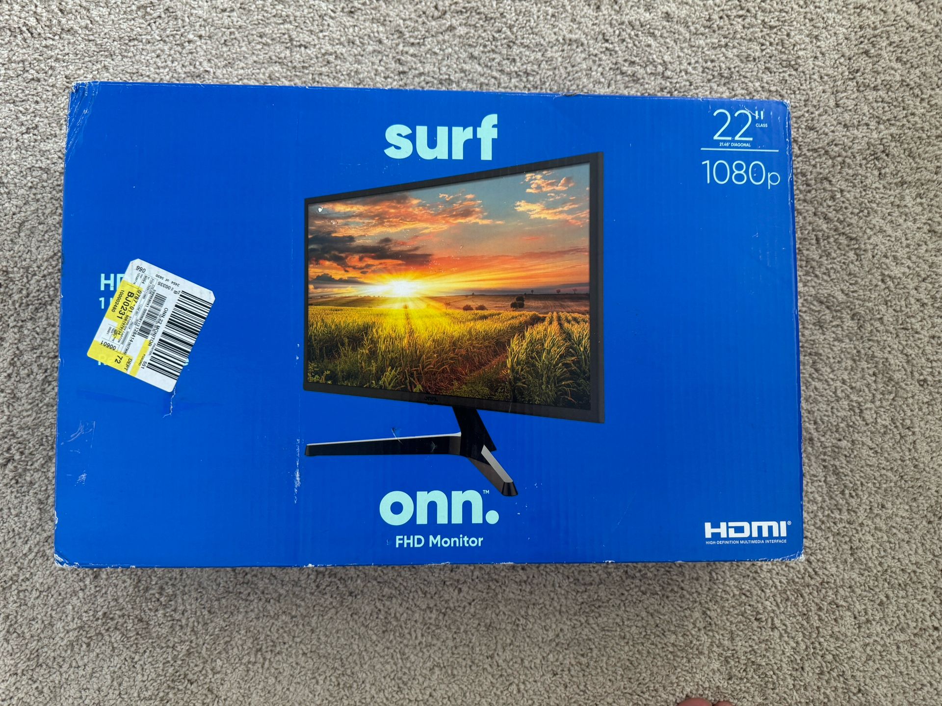ONN FHD MONITER 22 Inch 1080p