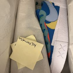 Nike Blazer Low sacai KAWS Neptune Blue Sz 9.5