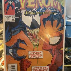 Comic Book Venom Lethal Protecter #6 Signed By Sam De La Rosa 