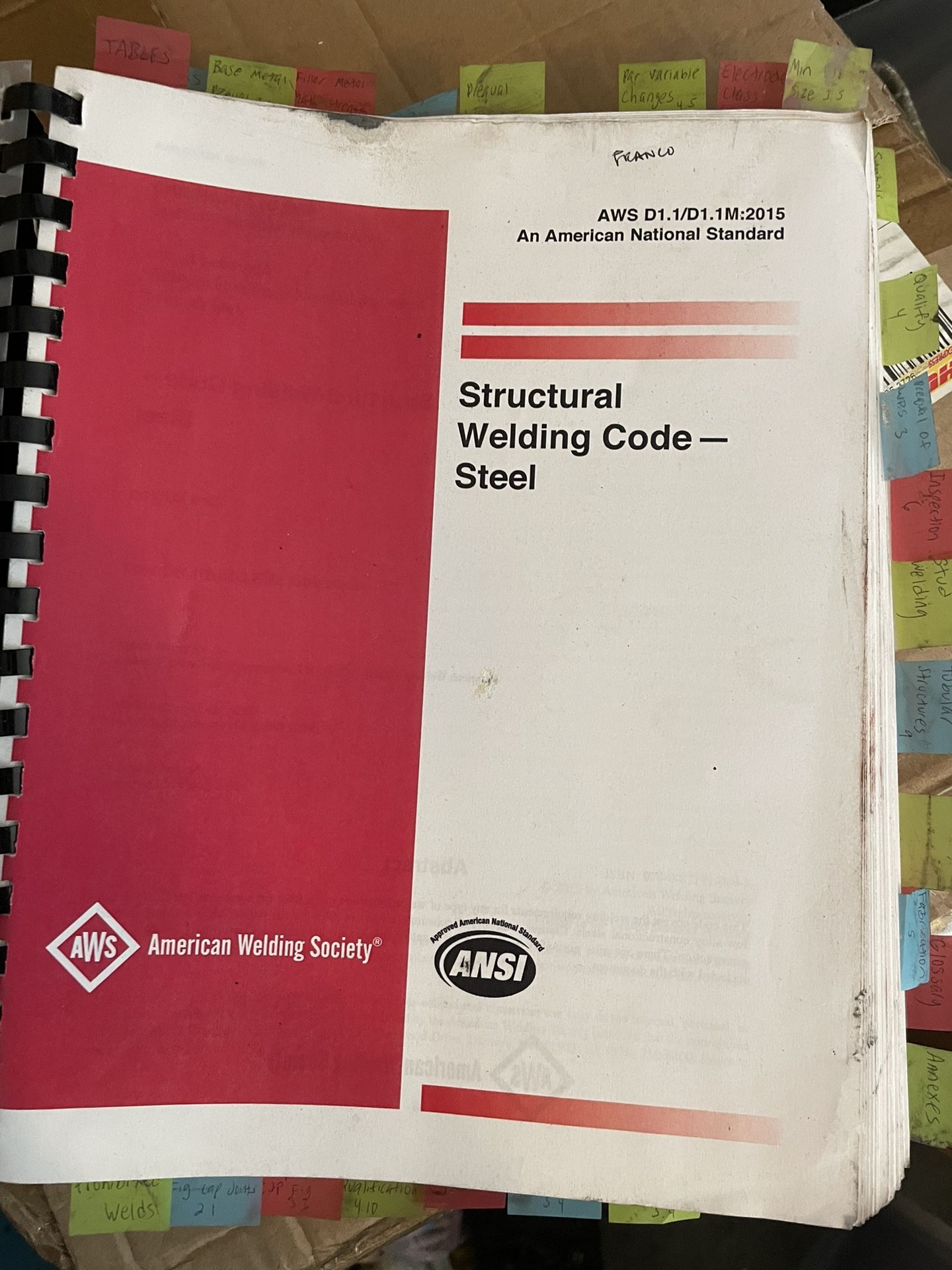 Structural Welding code