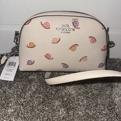 Authentic Coach Purse Snail Cross Body New 