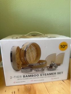 Bamboo steamer set