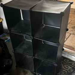 Black Storage Shelves