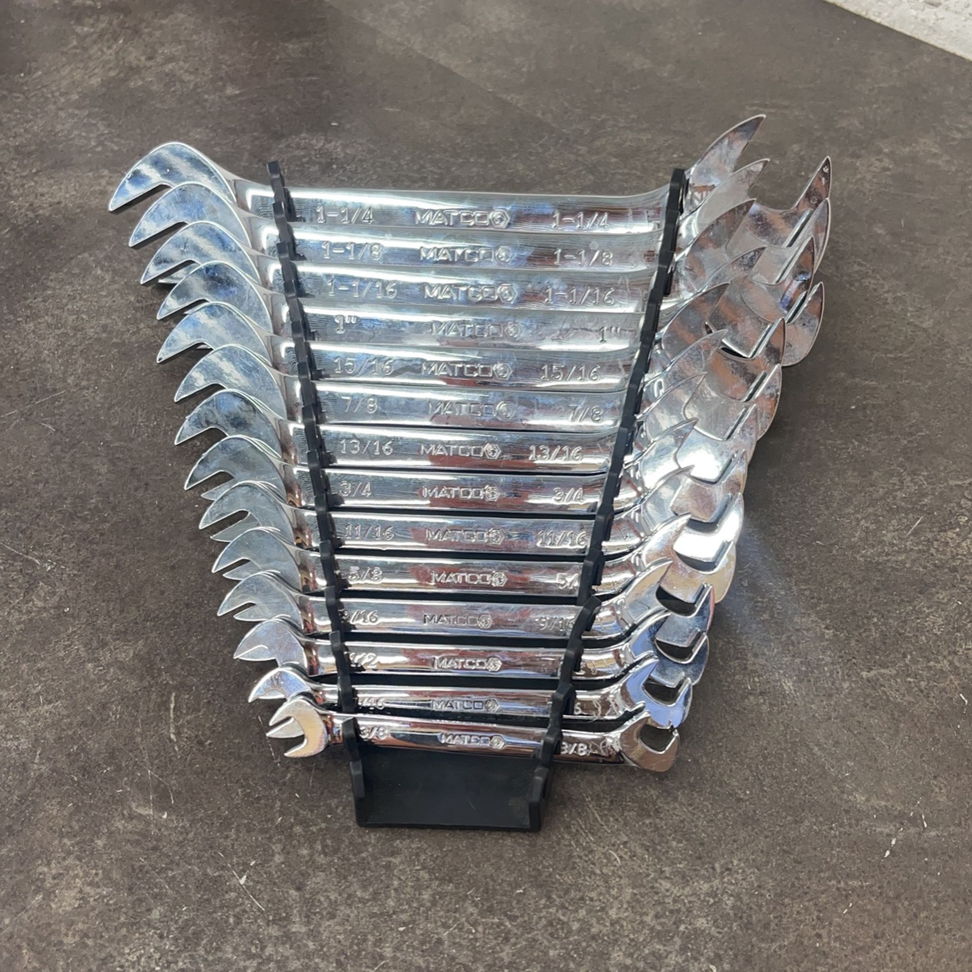 MATCO 14 STANDARD SET, DOUBLE OPEN ANGLE WRENCH SET #SR0EA14KA (3/8-1-1/4)