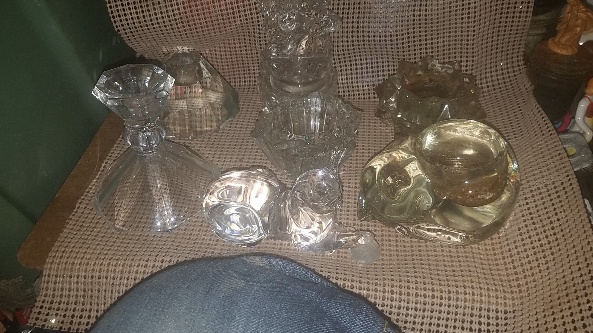 Vintage to Modern Crystal candle holders two are lennox