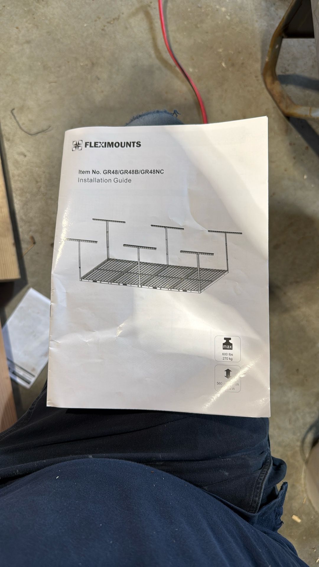 FlexiMounts adjustable ceiling storage rack
