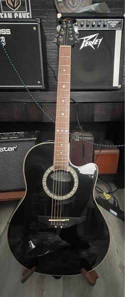 Ovation Celebrity CC057 Acoustic-Electric Guitar Black Cutaway