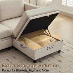Storage ottoman, brand new 