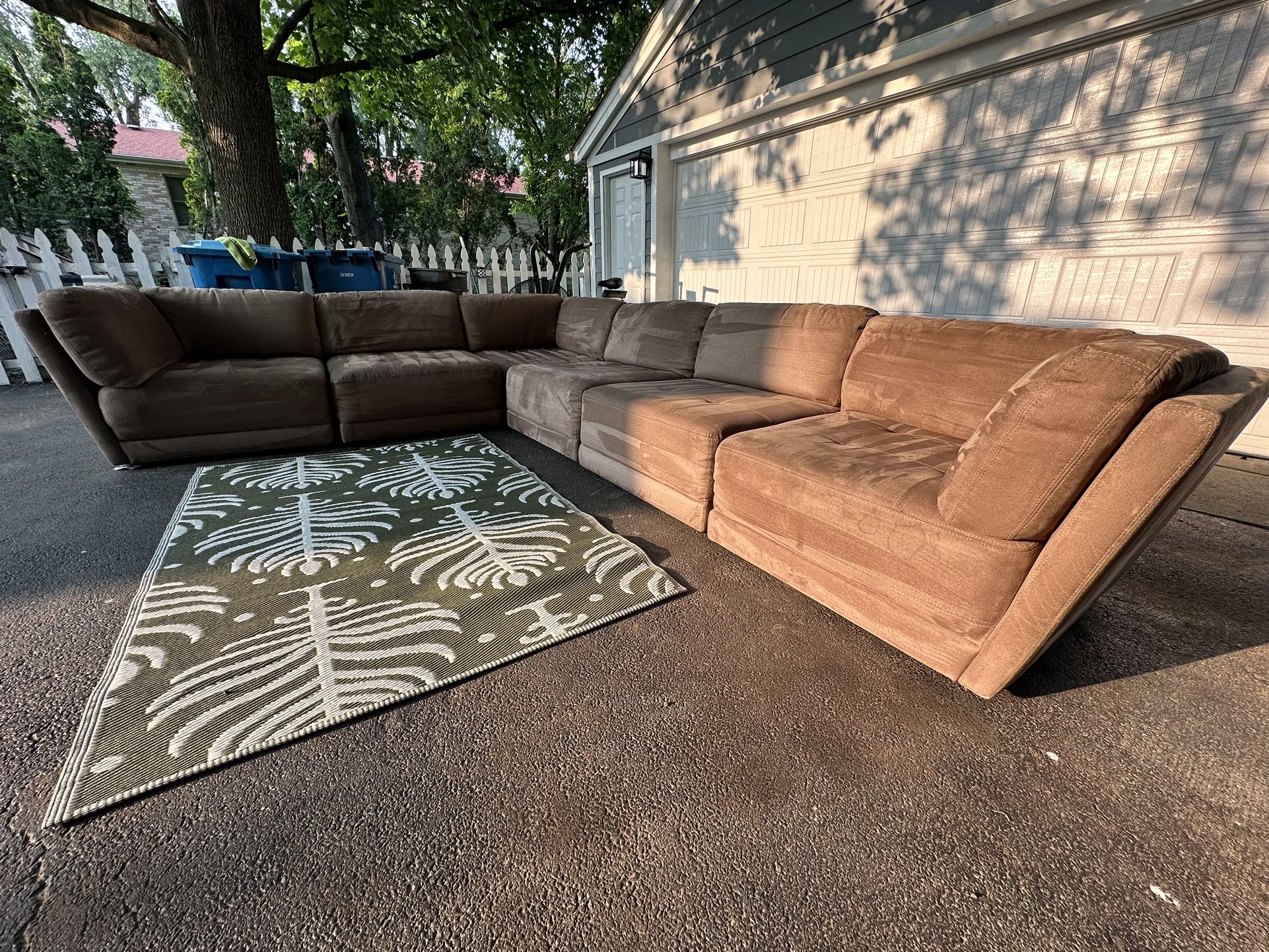 6 Piece Brown Modular Sectional