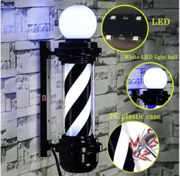 BLACK AND WHITE BARBER POLE/WORKS EXCELLENT/👇CROSSROADS👇