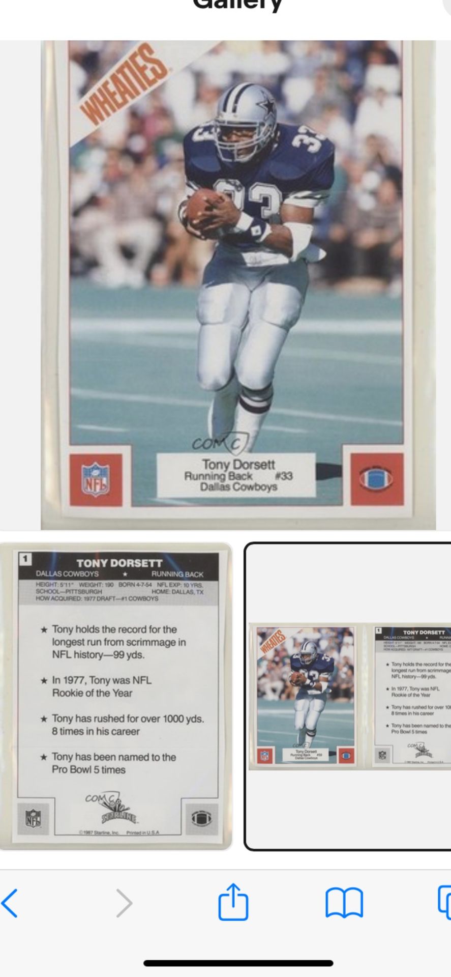 1987 Wheaties Cereal NFL Mini Posters Set