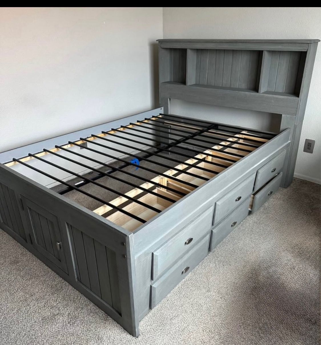 Full-size captains bed