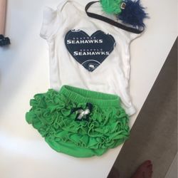 Seahawks Newborn Outfit 