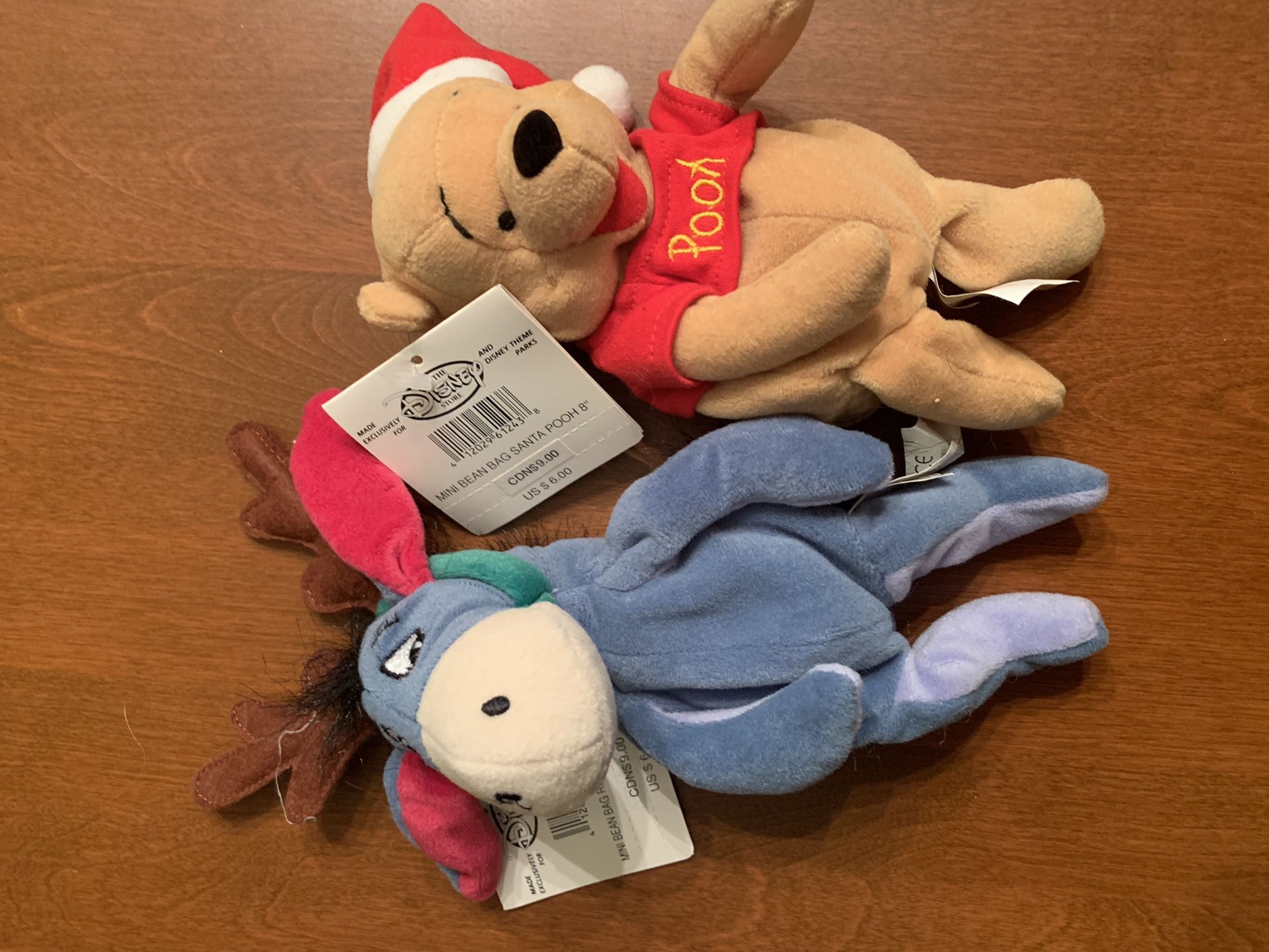 Disney Pooh And Eeyore Christmas Bean Bags