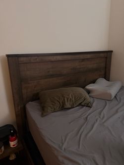 Wood bed frame