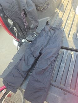 Black Insulated Bib Snow Pants for kids