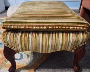 Velour Retro Footstool