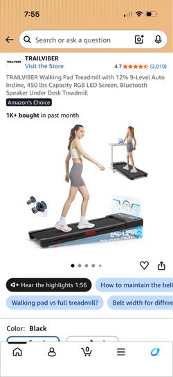 TRAILVIBER Walking Pad Treadmill